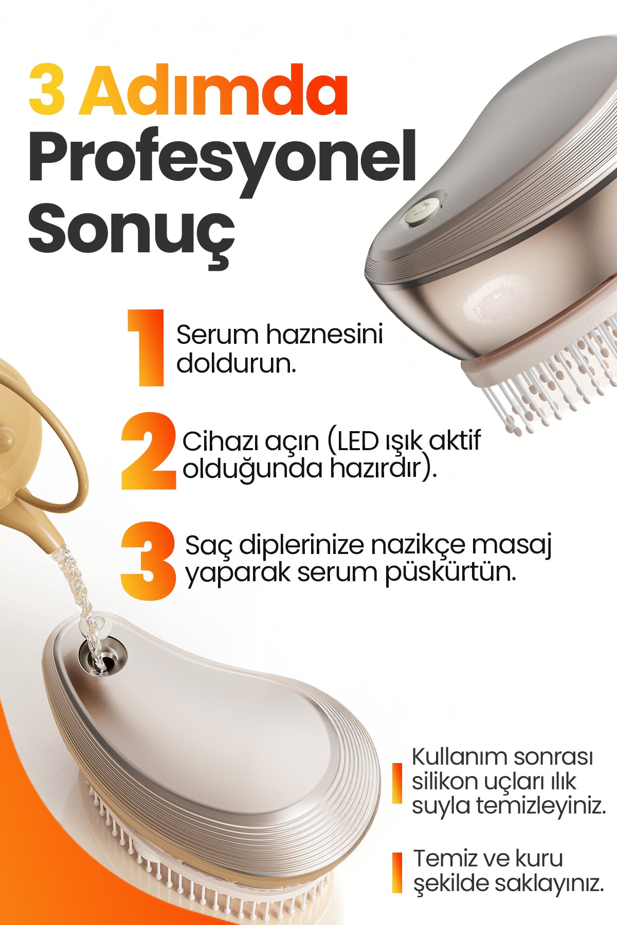 Seressé saç bakım cihazı kullanım görünümü