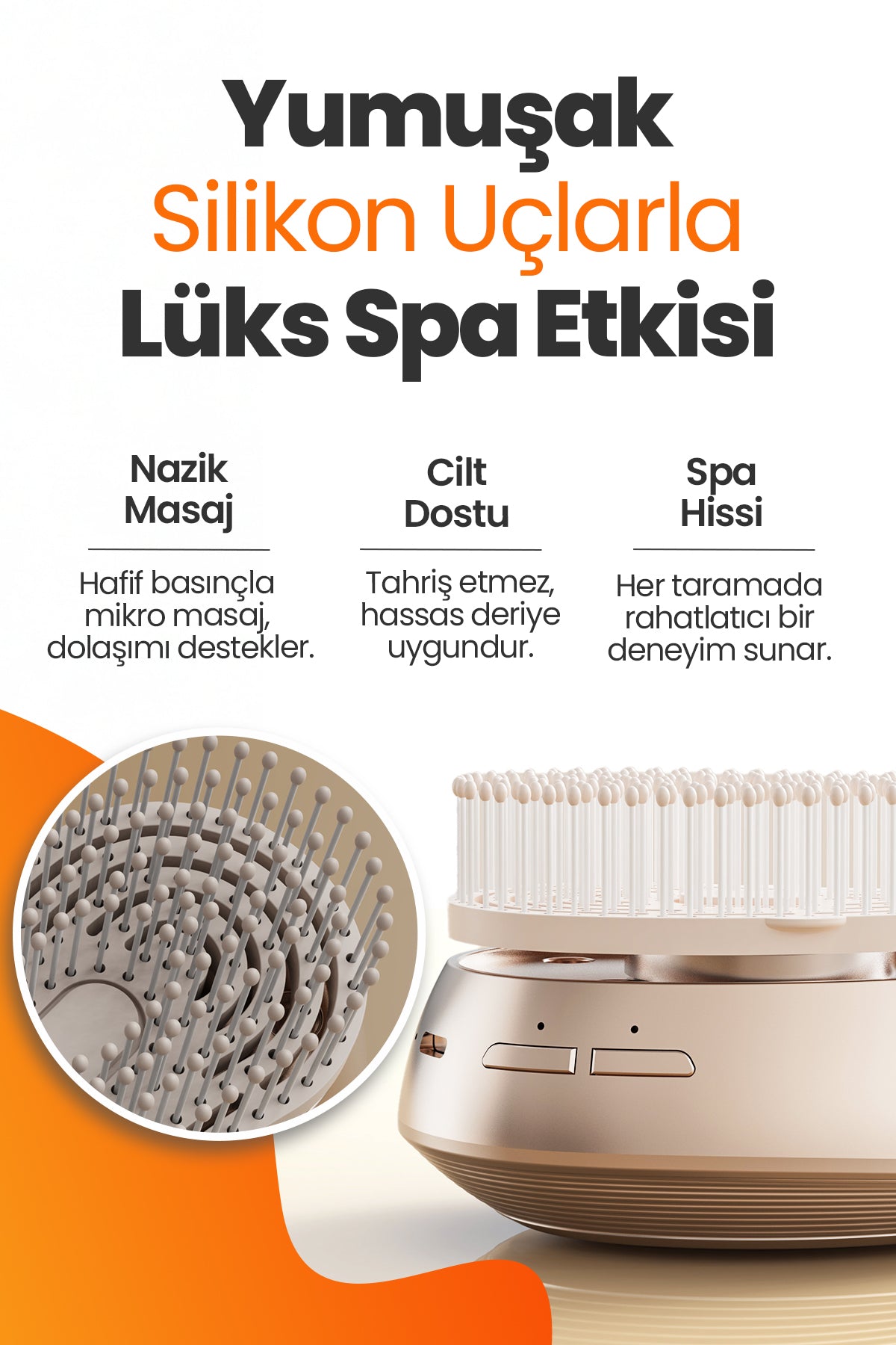 Yumuşak silikon tarak uçları