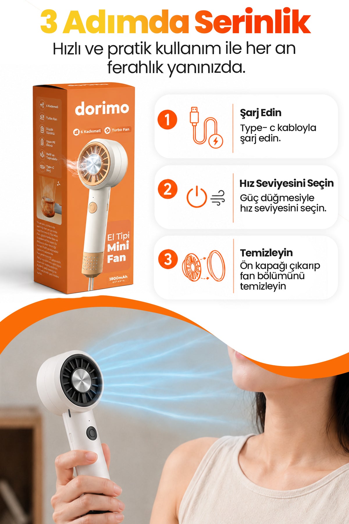 Dorimo Turbo Mini Fan