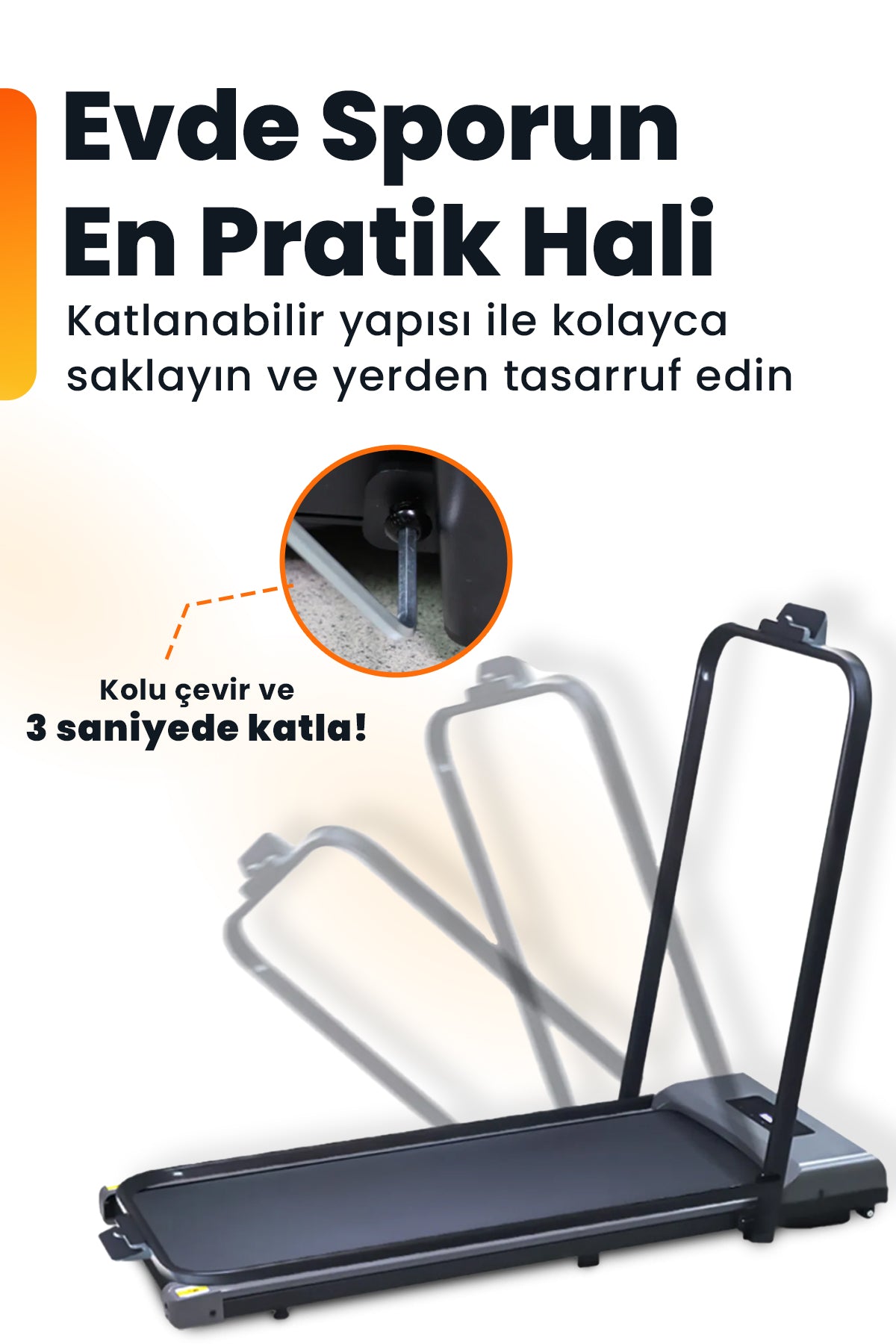 Dorimo Koşu Bandı Ev Tipi Bluetoothlu Uzaktan Kumandalı Portatif Yürüme ve Koşu Bandı